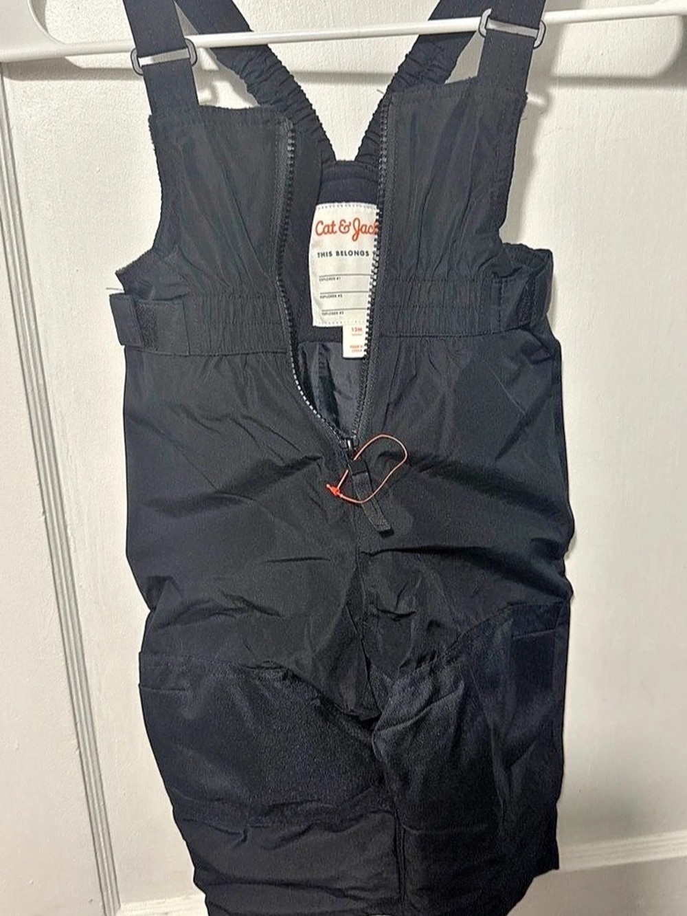 Cat & Jack Baby & Toddler Solid Snow Bib Black Boys 12m